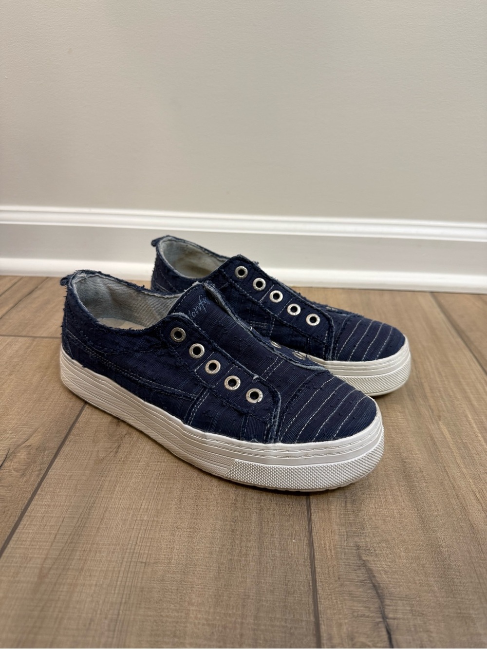 Blowfish Malibu Super Play Navy Slip-On Platform Sneakers